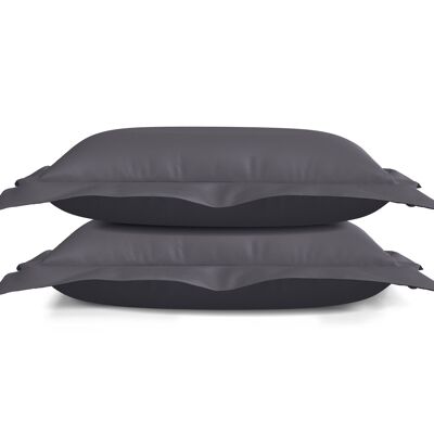 Silky Satin Pillowcase set - 63 x 63cm - Anthracite