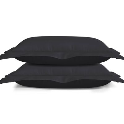 Silky Satin Pillowcase set - 63 x 63cm - Black
