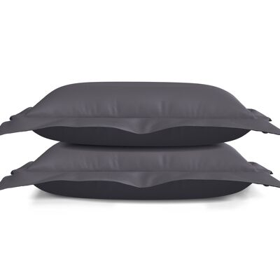Silky Satin Pillowcase set - 80 x 80cm - Anthracite