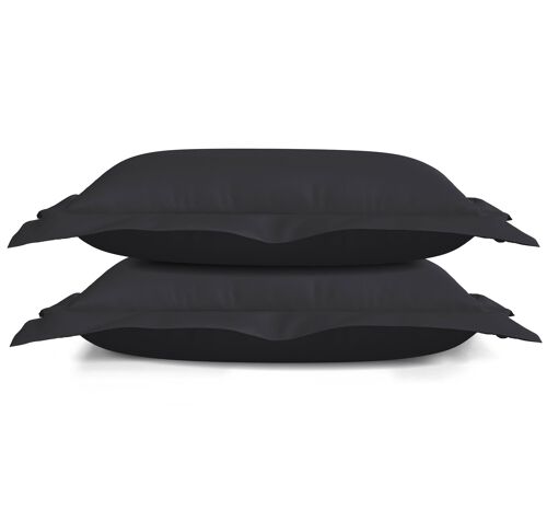 Silky Satin Pillowcase set - 80 x 80cm - Black