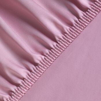 Drap Housse Satin Soyeux - 90 x 200cm + 20cm - Rose 8