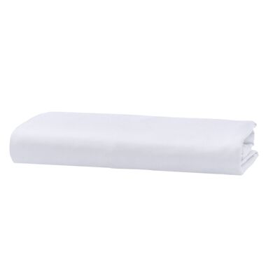 Silky Satin Fitted Sheet - 100 x 200cm + 32cm - White