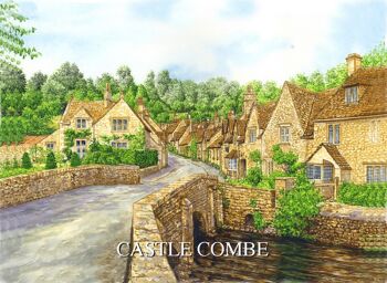 Aimant de réfrigérateur Castle Combe. Cotswolds. Wilshire. 1