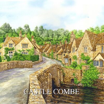 Fridge magnet Castle Combe. Cotswolds. Wiltshire.