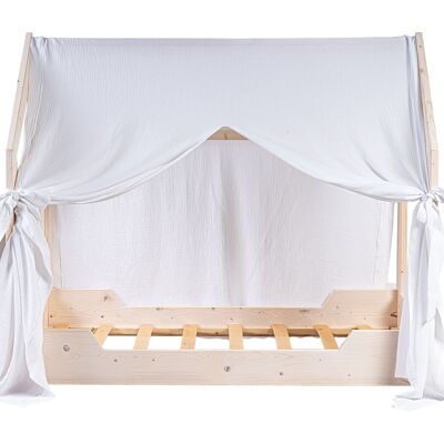 Cotton veil for bed - WHITE