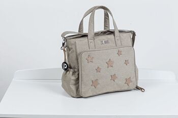 Borsa Mamma con fasciatoio STAR MUMMY BAG toile - Avana 1