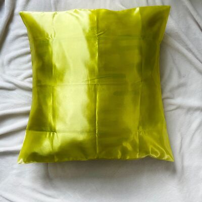 Taie d'oreiller satin - jaune - Carré 60*60cm