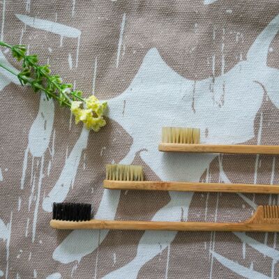 Brosse baby hair en poils de sanglier et bambou - poils blancs - Poils blancs