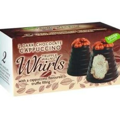 Vegan friendly dark chocolate cappuccino truffle walnut whirls twin pack