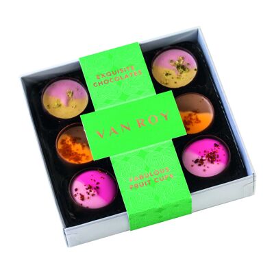 Fruity cup selection in 9 choc