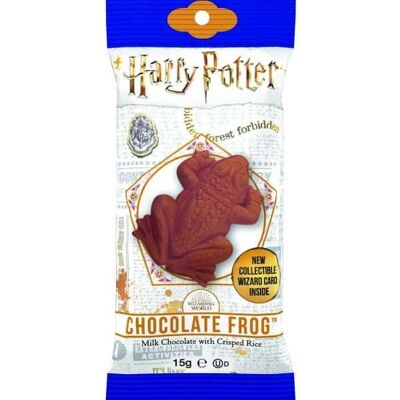 Harry Potter milk chocolate frog with collectable card in bag