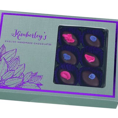 12 handmade English rose and violet creams in window gift box