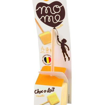 Mome vanilla flavoured Belgian drinking chocolate sticks –