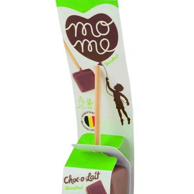Mome hazelnut flavoured Belgian drinking chocolate sticks –