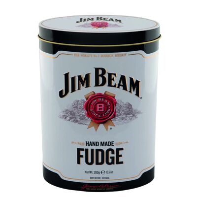 Jim Beam bourbon whiskey flavoured fudge in tin