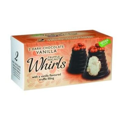 Vegan friendly dark chocolate vanilla truffle walnut whirls twin pack