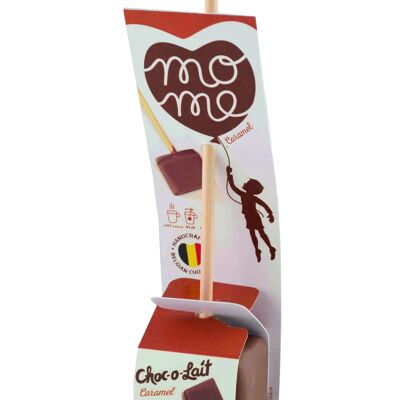 Mome caramel flavoured Belgian drinking chocolate sticks –