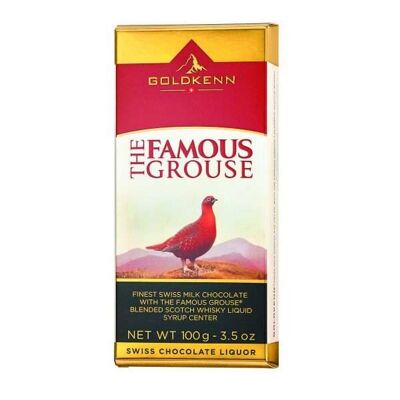 Goldkenn finest Swiss milk chocolate bar with Famous Grouse whisky liqueur