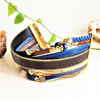 Bracelet Manchette Eyrisî Blue