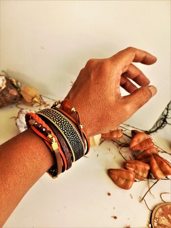 Bracelet Manchette Erisî Orange 3