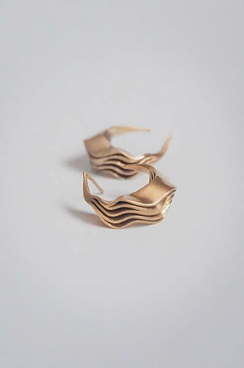 Lamellae XIII - goldplated brass