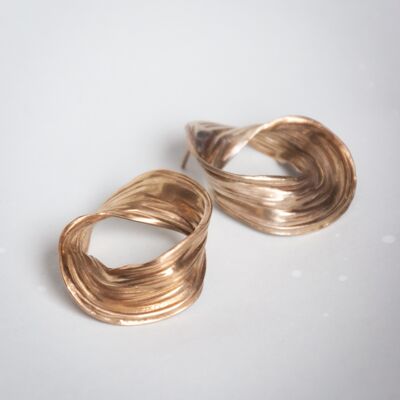 Lamellae V - goldplated silver