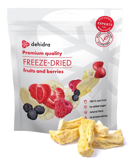Pineapple chunks freeze-dried family pack