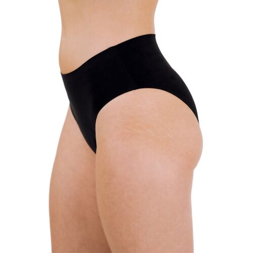 Femi.Eko® Seamless Black Panties - Super Absorption