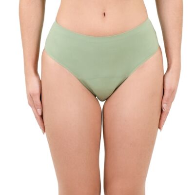 Femi.Eko® Seamless Green Panties - Super Absorption