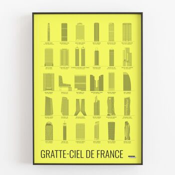 Affiche déco - Gratte-ciel de France - 70x50 1