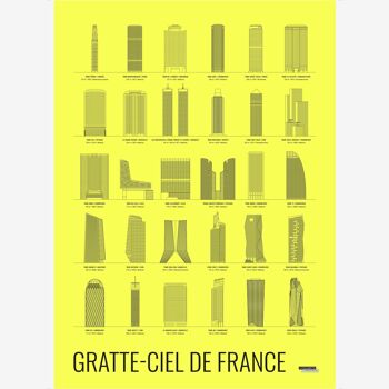 Affiche déco - Gratte-ciel de France - 70x50 2