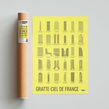 Affiche déco - Gratte-ciel de France - 70x50 5