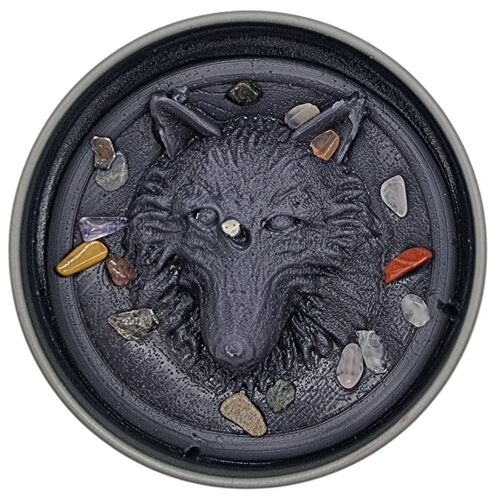 Dark Side Wolf Amber Noir Occult Candle by Two Bad Bears