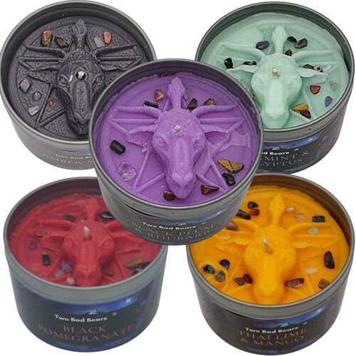 Dark Side Baphomet Mixed Fragrance Multipack Occult Candle by Two Bad Bears 5 Pack