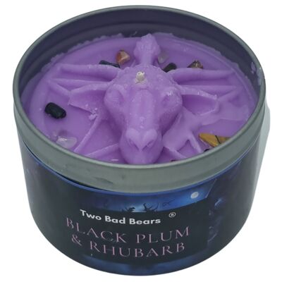 Dark Side Baphomet Black Plumb & Rhubarb Occult Candle di Two Bad Bears