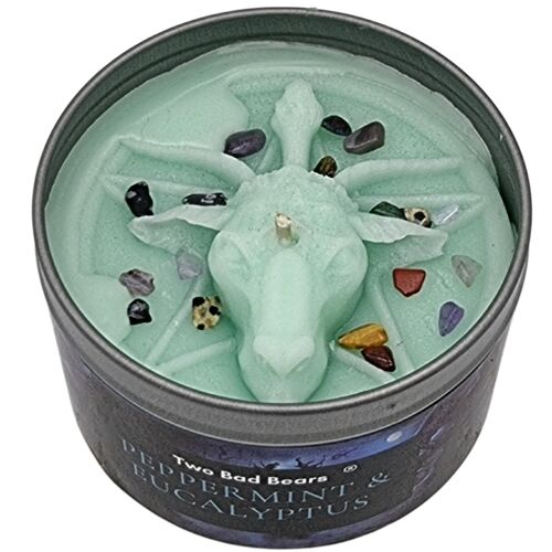 Dark Side Baphomet Peppermint & Eucalyptus Occult Candle by Two Bad Bears