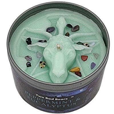 Dark Side Baphomet Peppermint & Eucalyptus Occult Candle von Two Bad Bears