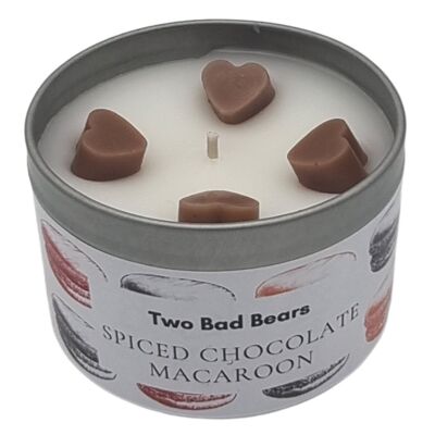 Two Bad Bears Spiced Chocolate Macaroons Fragranced Tin Candle