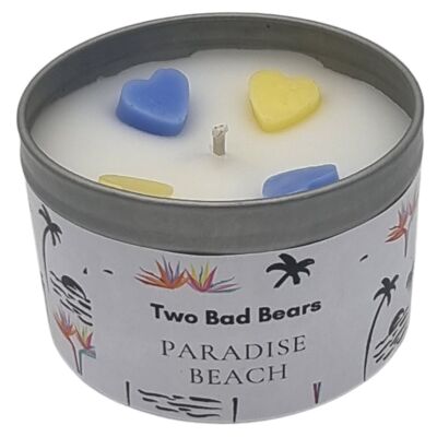 Two Bad Bears Paradise Beach Fragranced Tin Candle