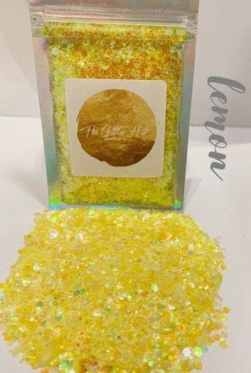 Chunky Mixed Glitter - Lemon