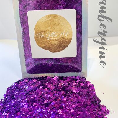 Chunky Mixed Glitter - Aubergine