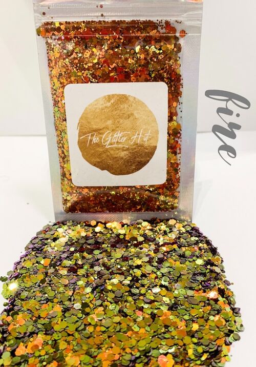 Chunky Mixed Glitter - Fire