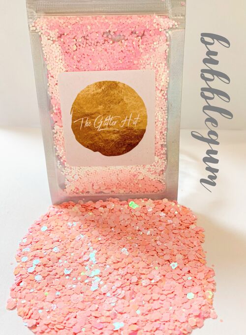 Chunky Mixed Glitter - Bubblegum