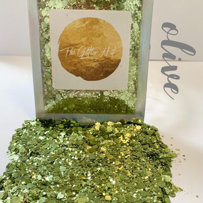 Chunky Mixed Glitter - Olive