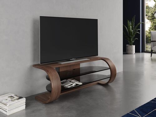 Bow TV Media Unit 120cm - walnut-natural