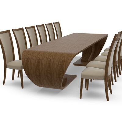 Crest Dining Double Table - Crest mesa de comedor doble - roble natural