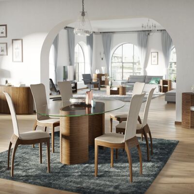 Ellipse Dining Tables - Mesa de comedor Ellipse grande nogal natural