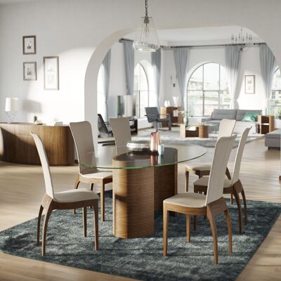 Ellipse Dining Tables - walnut-natural Ellipse dining table small