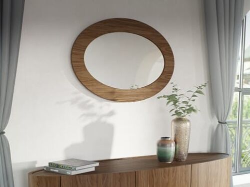 Ellipse Wall Mirror - oak-natural