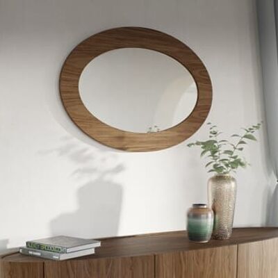 Specchio da parete Ellipse - rovere naturale